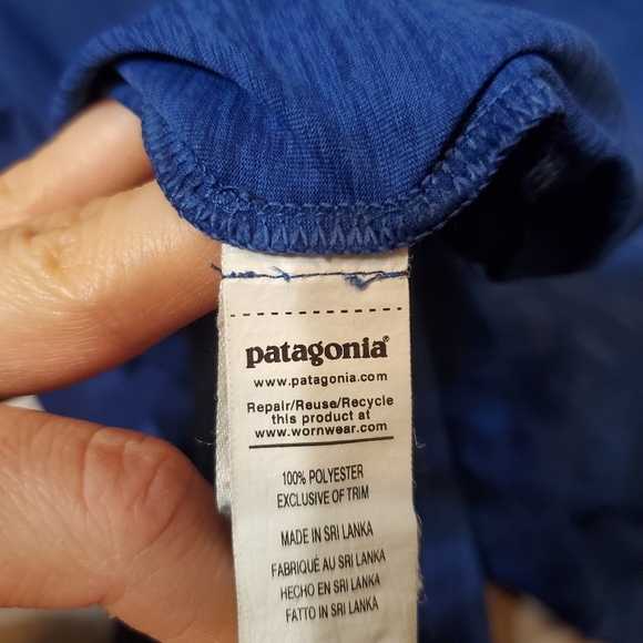 Patagonia Capilene Cool Daily Blue Men's short sleeves shirt. Heathered. Size S. - Picture 5 of 7